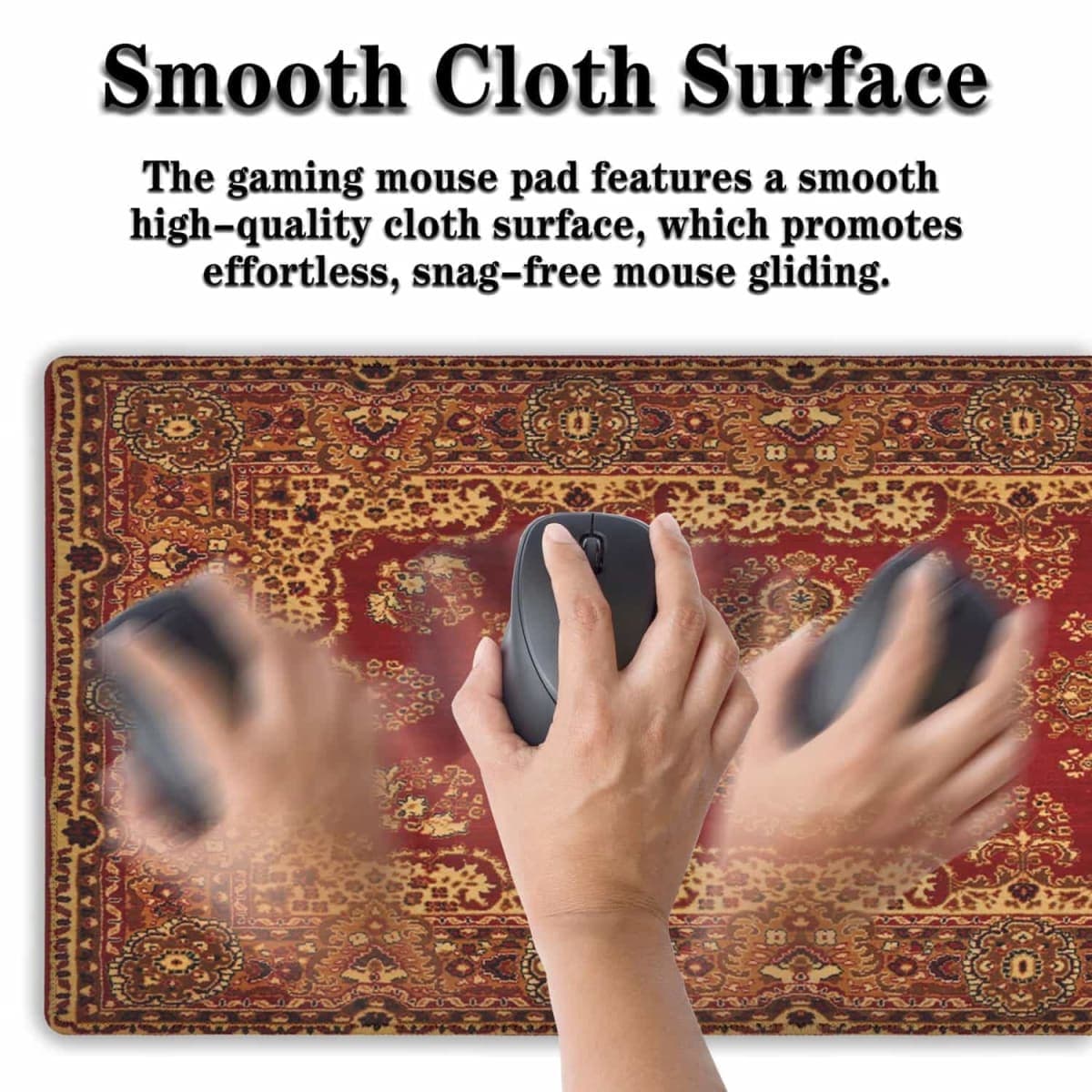 Samgula Gaming Mouse Pad Retro Boho, Large Mousepad Office Desk Mat, Work Desk Mat Non-Slip Rubber Base Waterproof with Stitched Edges, 35.4 X 15.7 inch for Work/Game/Office/Home Vintage Bohemian thumbnail 5