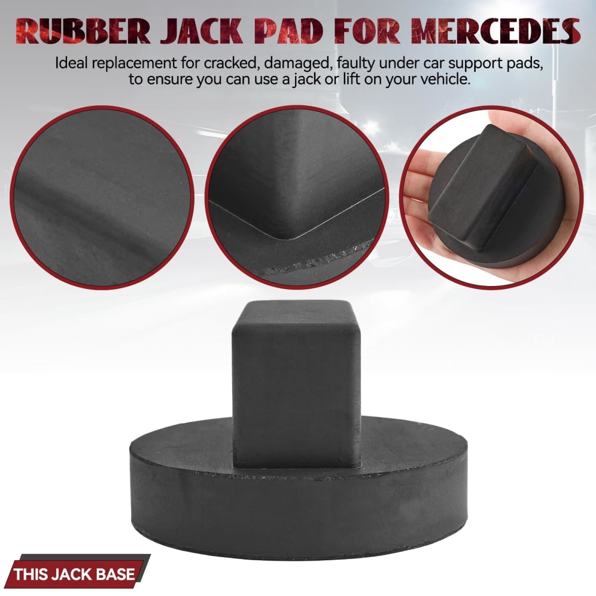 Rubber Jacking Point Jack Pad Frame Stand Adaptor for Mercedes Benz A B C E R S Class CLA CLC CLK GL GLA G GLE GLC M SL SLK SLR thumbnail 3