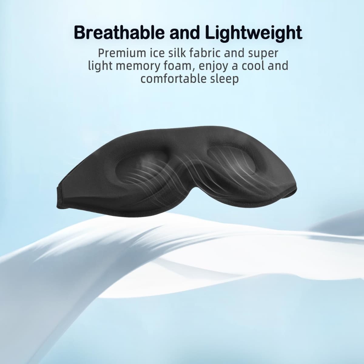 LitBear Sleep Mask for Side Sleeper Women Men, Eye Mask for Sleeping Light Blocking, 3D Contoured Cup Sleeping Mask, Soft Breathable Sleep Eye Mask with Adjustable Elastic Strap for Flight Nap thumbnail 5
