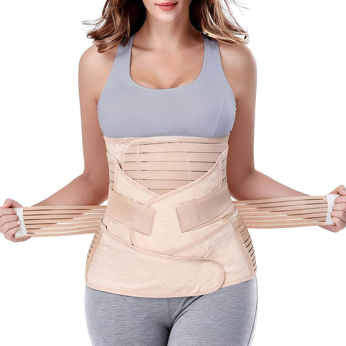 ChongErfei 3 in 1 Postpartum Support Belly/Waist/Pelvis Belt Beige — image 1