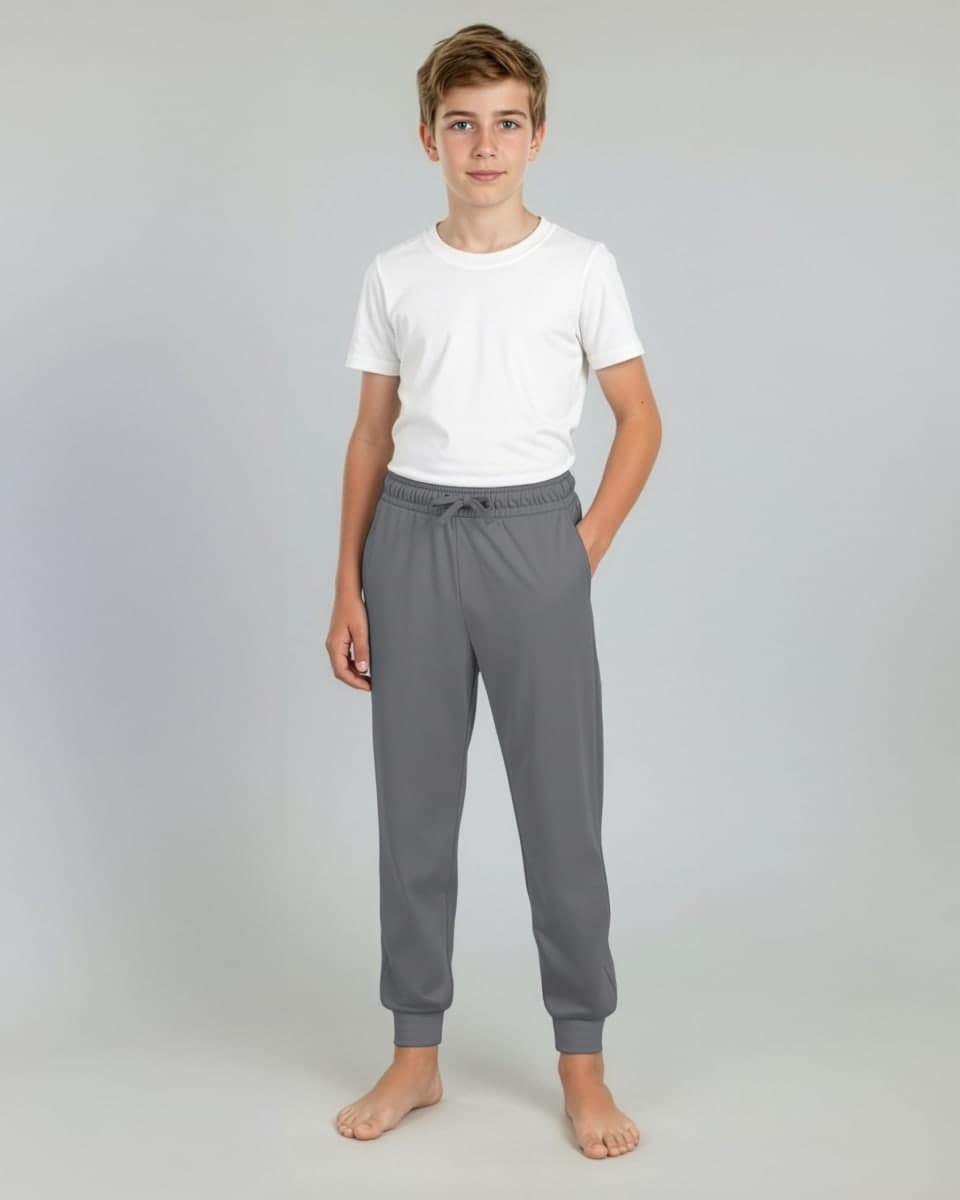 Real Essentials 3 Pack: Boys’ Ultra-Soft Jogger Pajama Pants - Kids Lounge Pjs Sleepwear (Size 4-18), Set 3, Small thumbnail 4