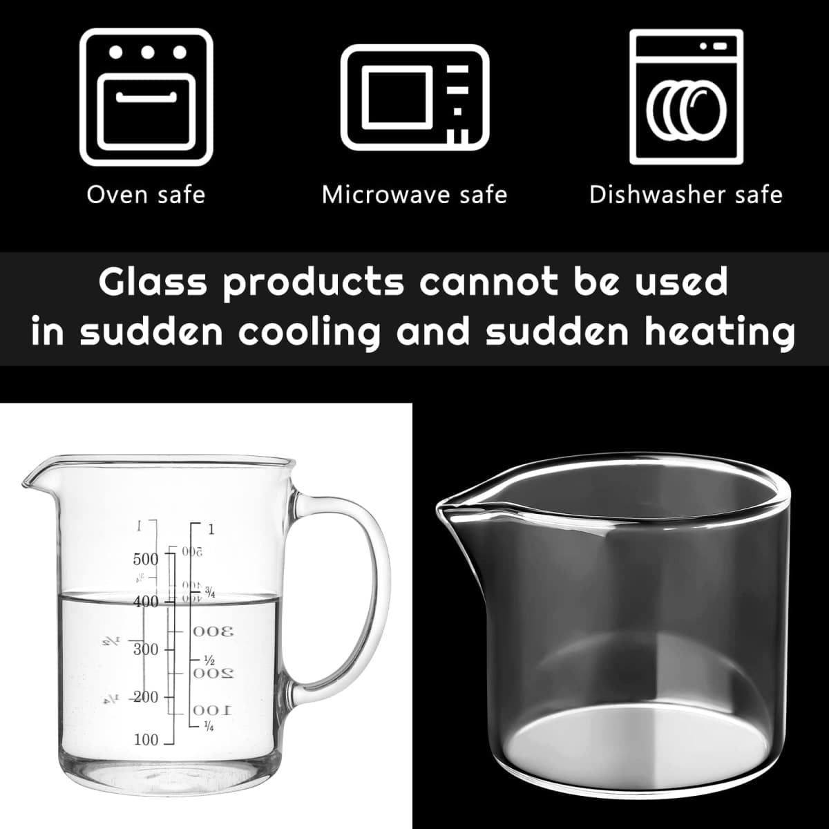 Leinuosen 4 Pcs Small Glass Creamer Pitcher Set Transparent Mini Poured Glass Tea Pitcher, Milk and Coffee Serving Jugs for Tea Milk Coffee(4 oz,No Handle Style) thumbnail 3