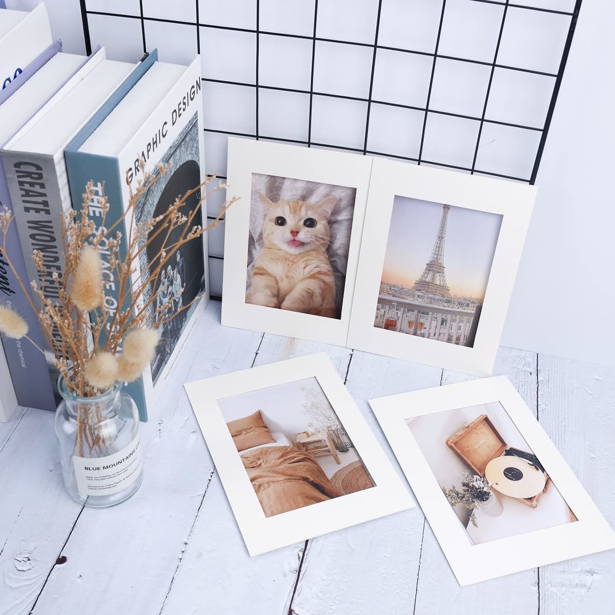 15 Pack 5x7 White Picture Mats, Frame Mattes for 4x6 Pictures Display Photo Frame Mat Core Bevel Cut Mat Board Show Kit for Photos, Prints, Artworks thumbnail 3