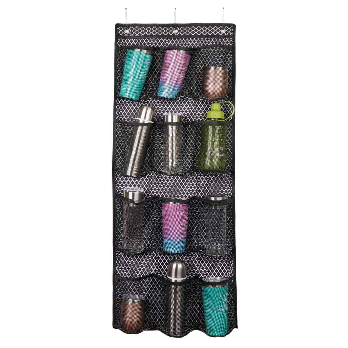 Fajyaz Water Bottle Organizer, 12 Large Mesh Water Bottle Storage for Kitchen Storage Containers Cup Lid and Accessory Storage，（41"×17"）Water Bottle Organizer for Cabinet — image 1