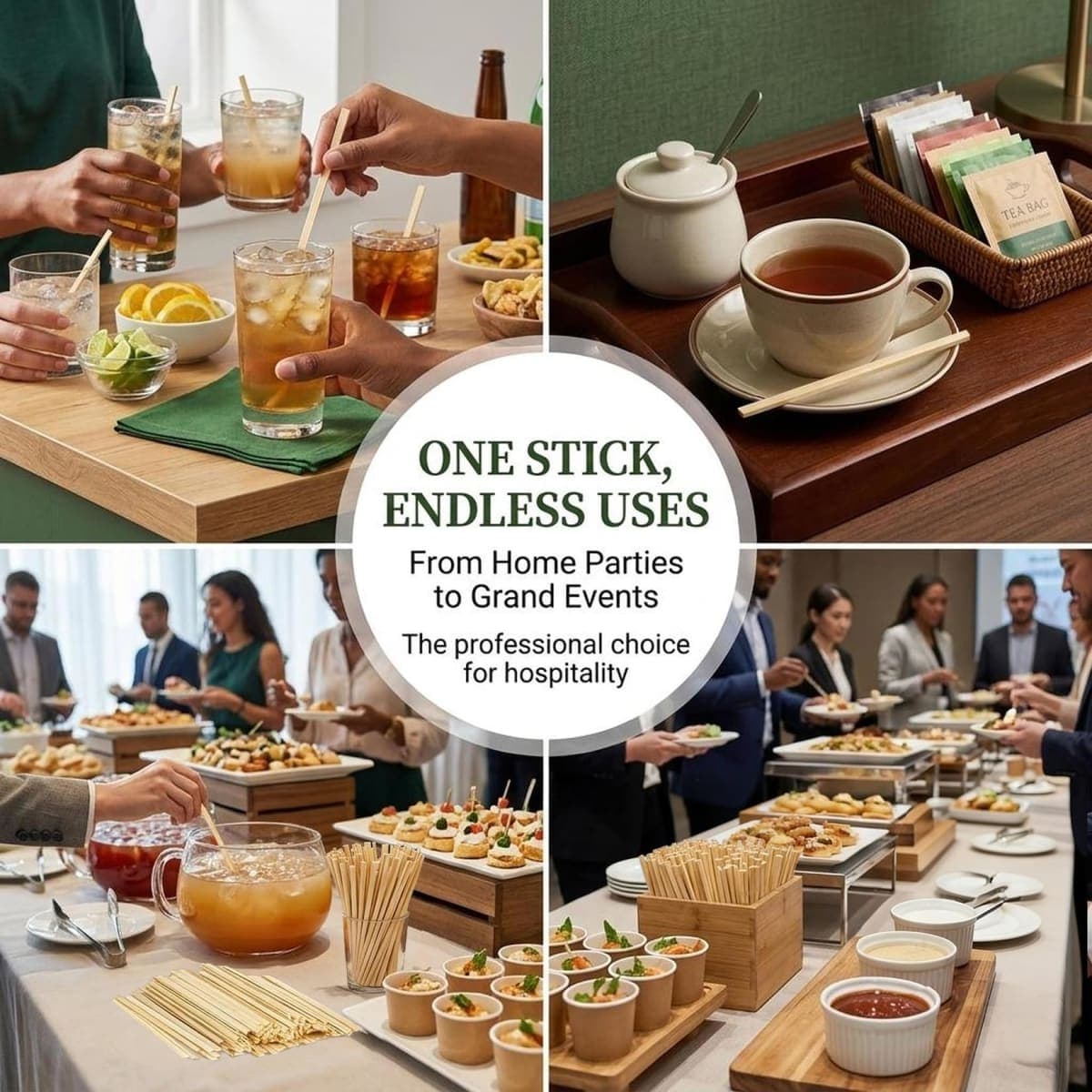 MAQIHAN 1000pcs Wooden Coffee Stirrers - Coffee Stir Sticks Disposable thumbnail 4