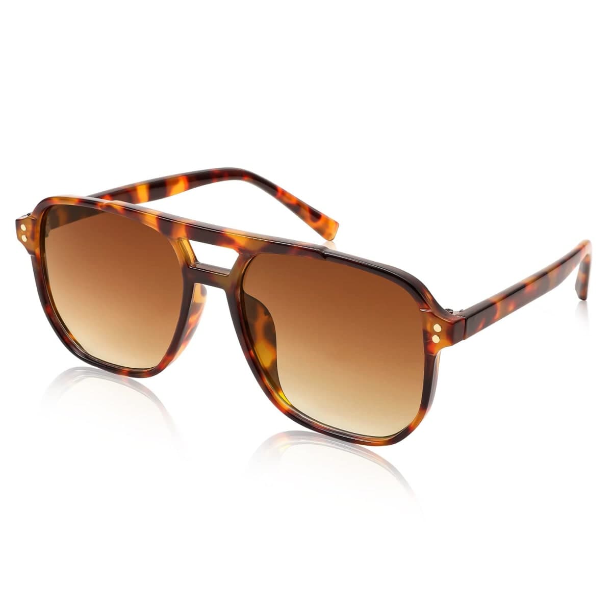 FEISEDY Retro Square Aviator Sunglasses Women Men 70s Vintage Trendy Plastic Frame Sun Glasses B2835 — image 1