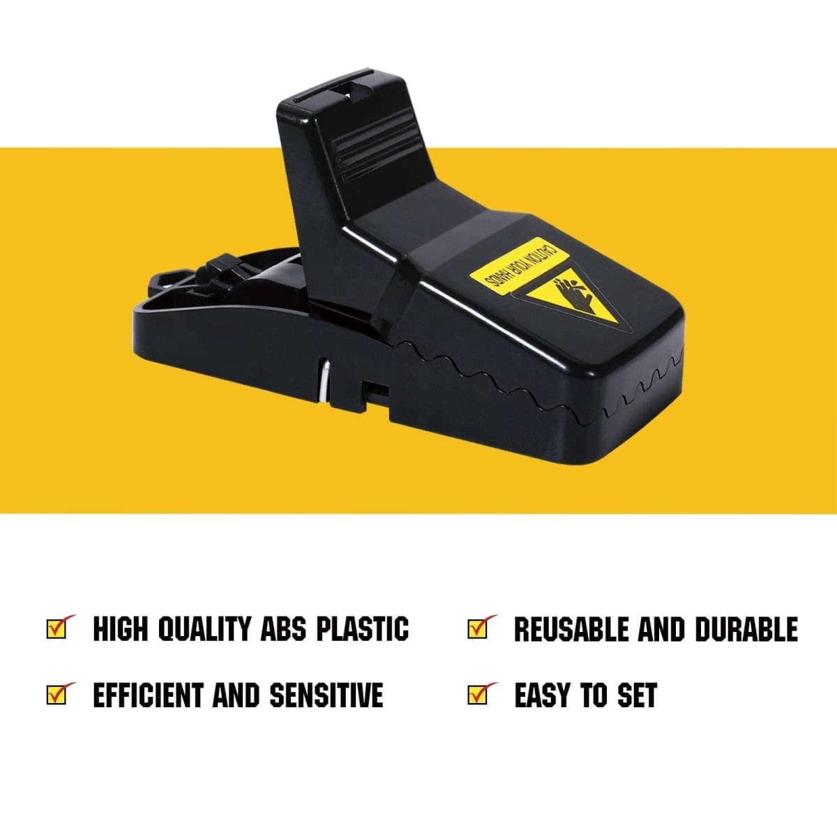 6 Pack Mouse Traps Indoor for Home,Mice Traps for House,Reusable Mouse Trap That Work,Small Mice Catchers for Home Indoor, Quick Set Mousetraps Effective thumbnail 4