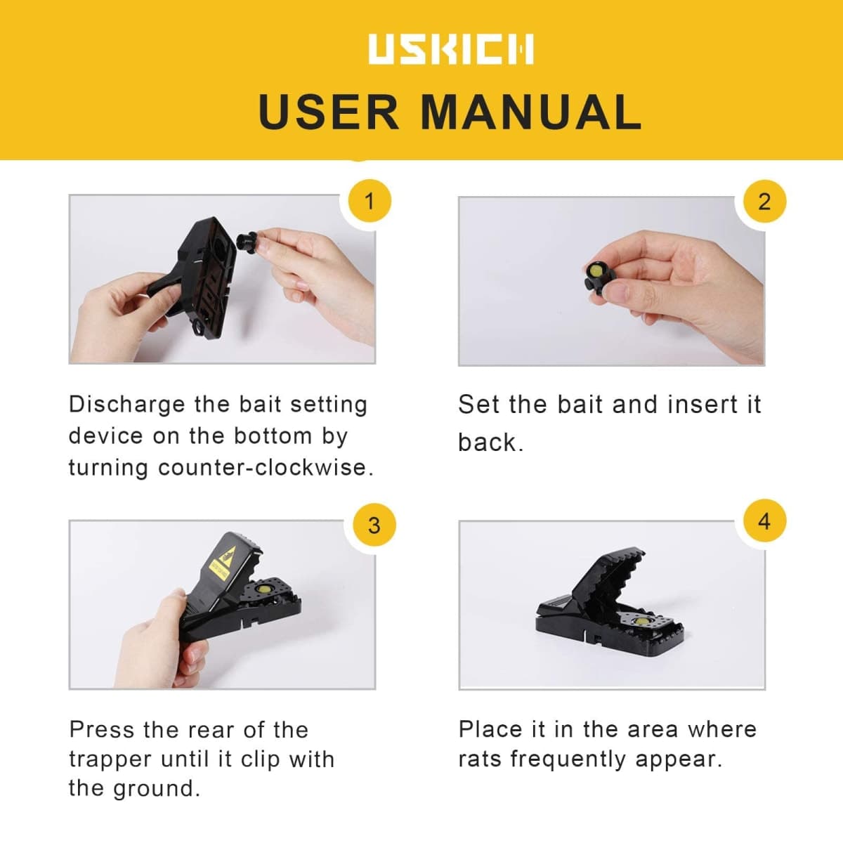 6 Pack Mouse Traps Indoor for Home,Mice Traps for House,Reusable Mouse Trap That Work,Small Mice Catchers for Home Indoor, Quick Set Mousetraps Effective thumbnail 5