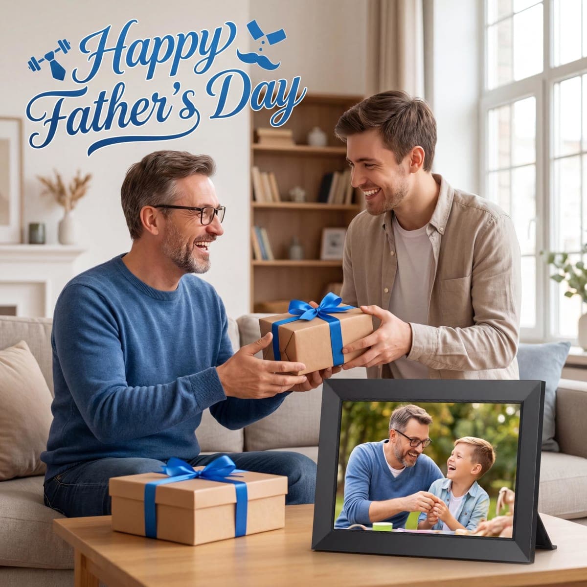 Frameo App - 10.1" WiFi Digital Photo Frame, Smart Cloud Electronic Photo Frame with Touch Screen HD IPS Slideshow 32GB Memory, Rotation thumbnail 5