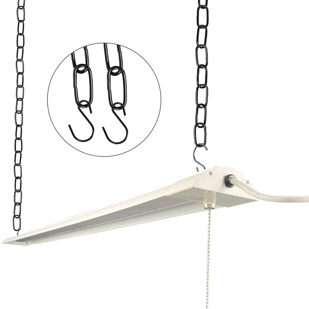 ENATECLITE Black Hanging Plant Chains Kit, 36-Inch Adjustable Plant Hangers with Hooks and Clips for Hanging Baskets, Bird Feeders, Wind Chimes, Planters and Porch Signs -6PACK thumbnail 2