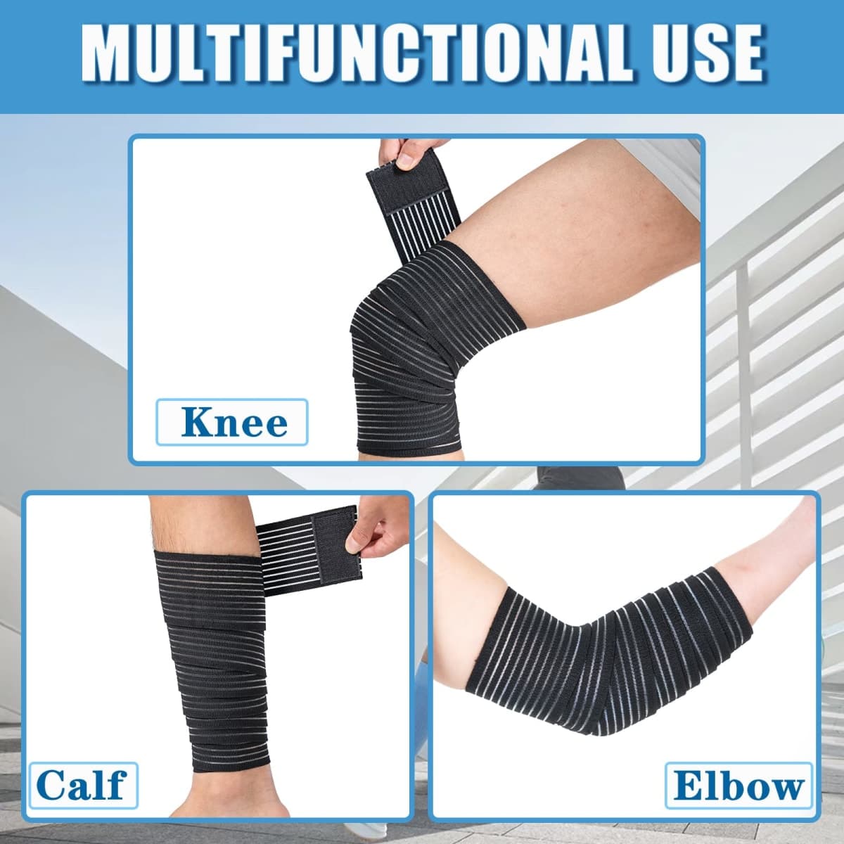Zuscot 1 Pcs Thigh and Hamstring Compression Wrap, Adjustable Thigh Compression Brace, Versatile Compression Bandage thumbnail 4