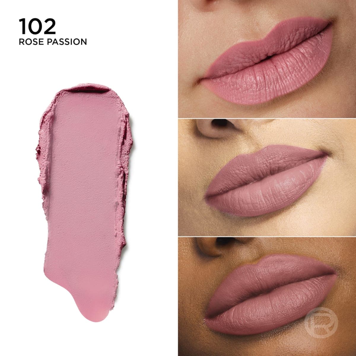 L'Oreal Paris Colour Riche Blurred Matte Lipstick for Moisturized Lips, Lip Makeup with Argan Oil and Vitamin E, Rose Passion thumbnail 2