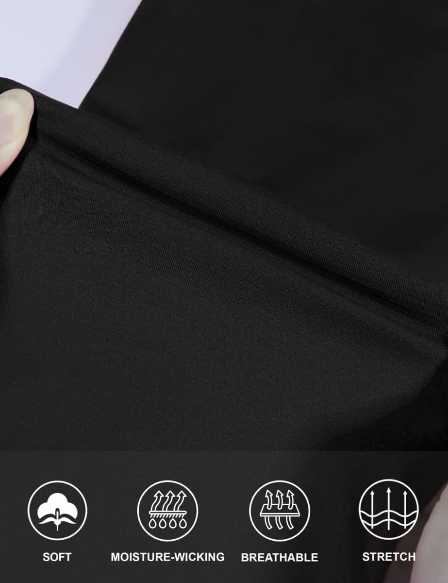 THE GYM PEOPLE Women's High Waist Yoga Workout Shorts Tummy Control Fitness Athletic Running Compression Shorts Black thumbnail 5