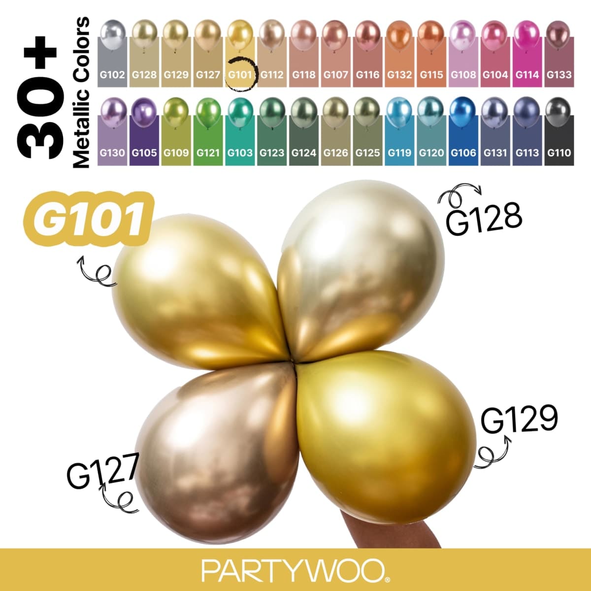 PartyWoo Gold Balloons 140pcs Different Sizes of 18 12 10 5 Inch Gold Balloon Arch Kit Garland for Birthday Wedding Anniversary Baby Shower Graduation Retirement Casino Party Decorations Gold-G101 thumbnail 4