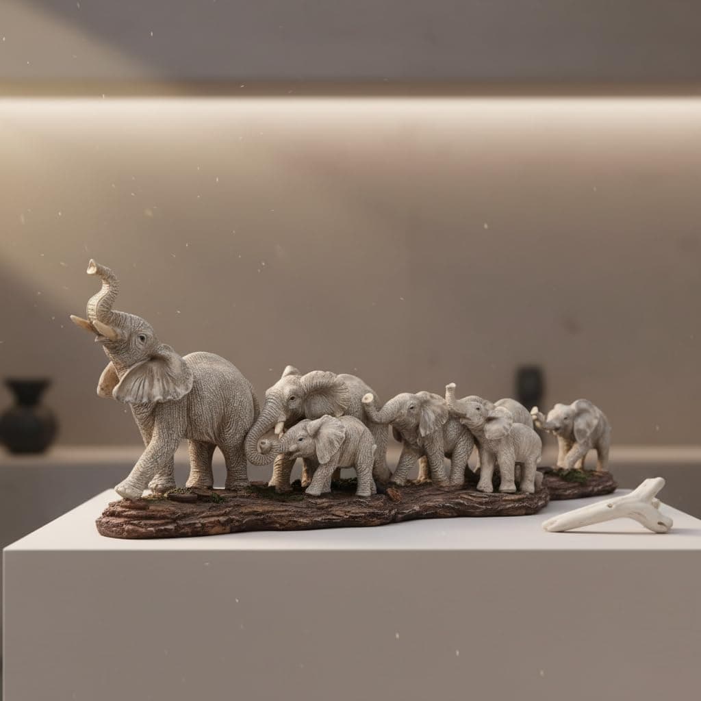 Comfy Hour Roaming Elephant Figurine Statue Sculpture (Large) thumbnail 2