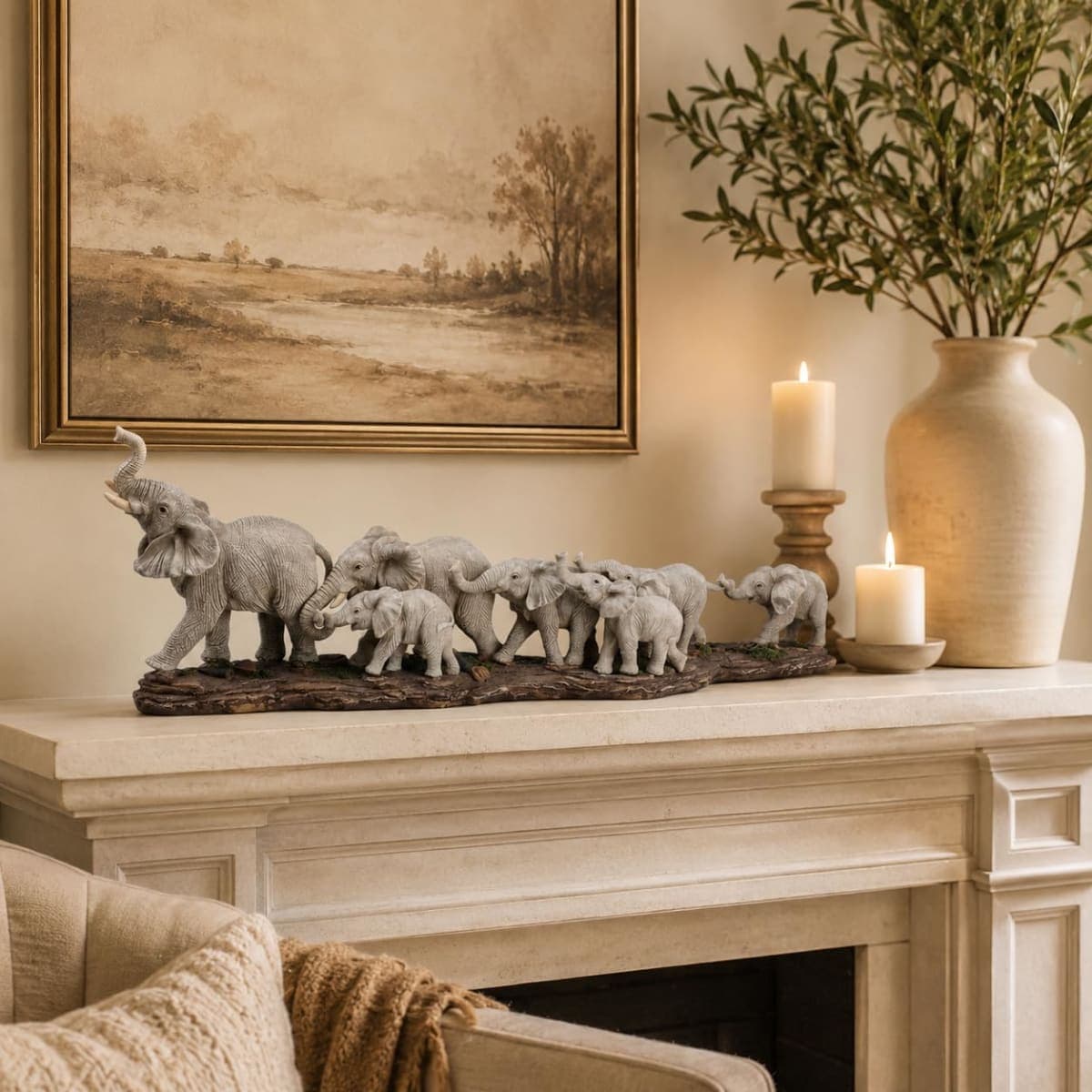 Comfy Hour Roaming Elephant Figurine Statue Sculpture (Large) thumbnail 5