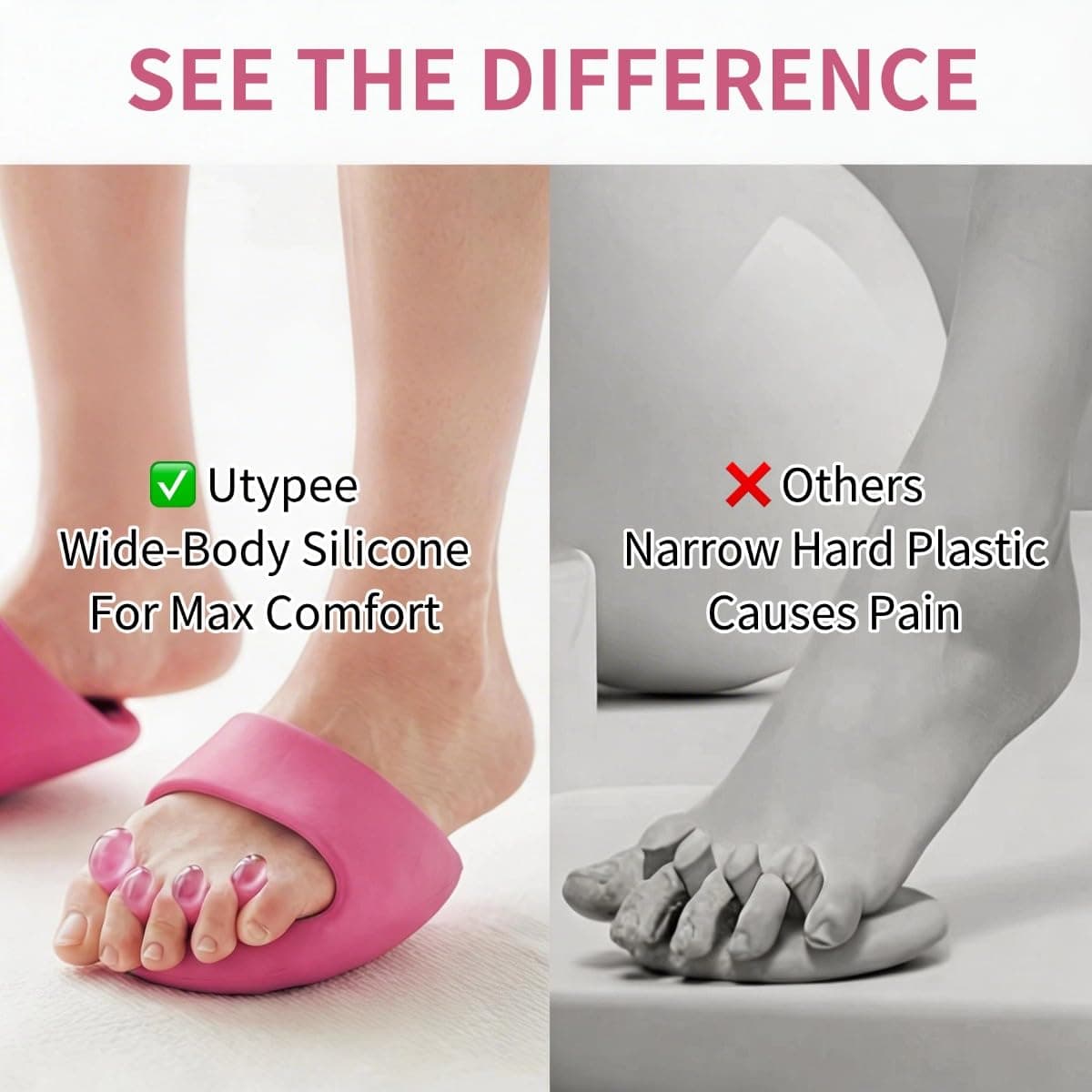 Utypee Foot Arch Trainer for Plantar Fasciitis, Extra Wide Toe Splay Stretcher & Ankle Strengthener, Heavy Duty Flat Feet Arch Support for Women, Pilates Posture Corrector thumbnail 3