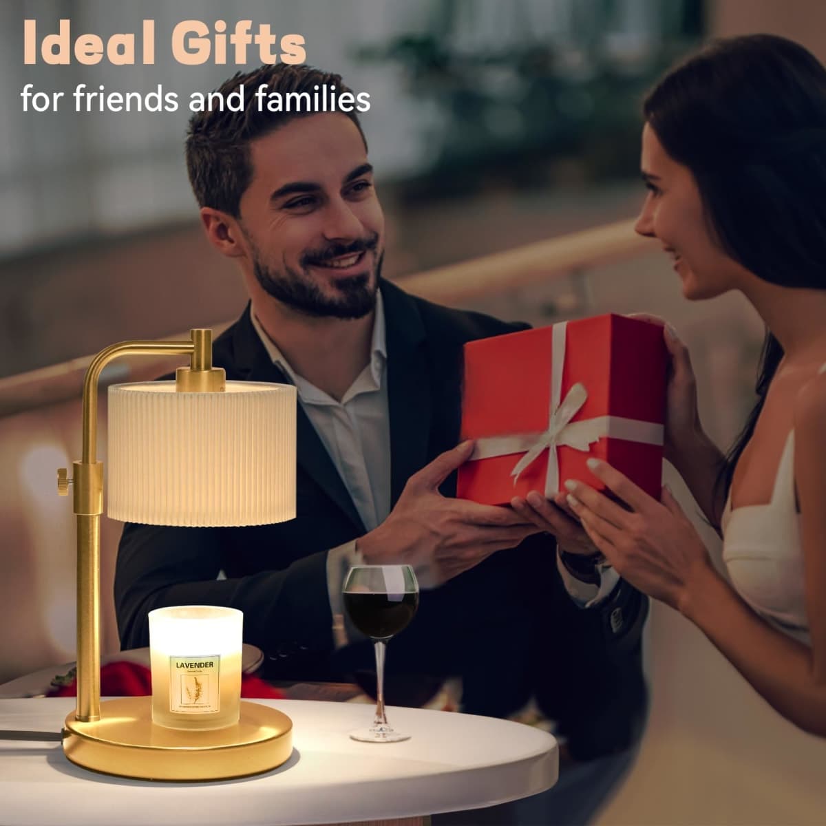 NITOWOLF Candle Warmer Lamp with Timer, Candle Wax Warmer Adjustable Height Candle Lamp Warmer for Jar Candles, House Warming Gifts Home Decor Gifts for Women (Gold) thumbnail 5