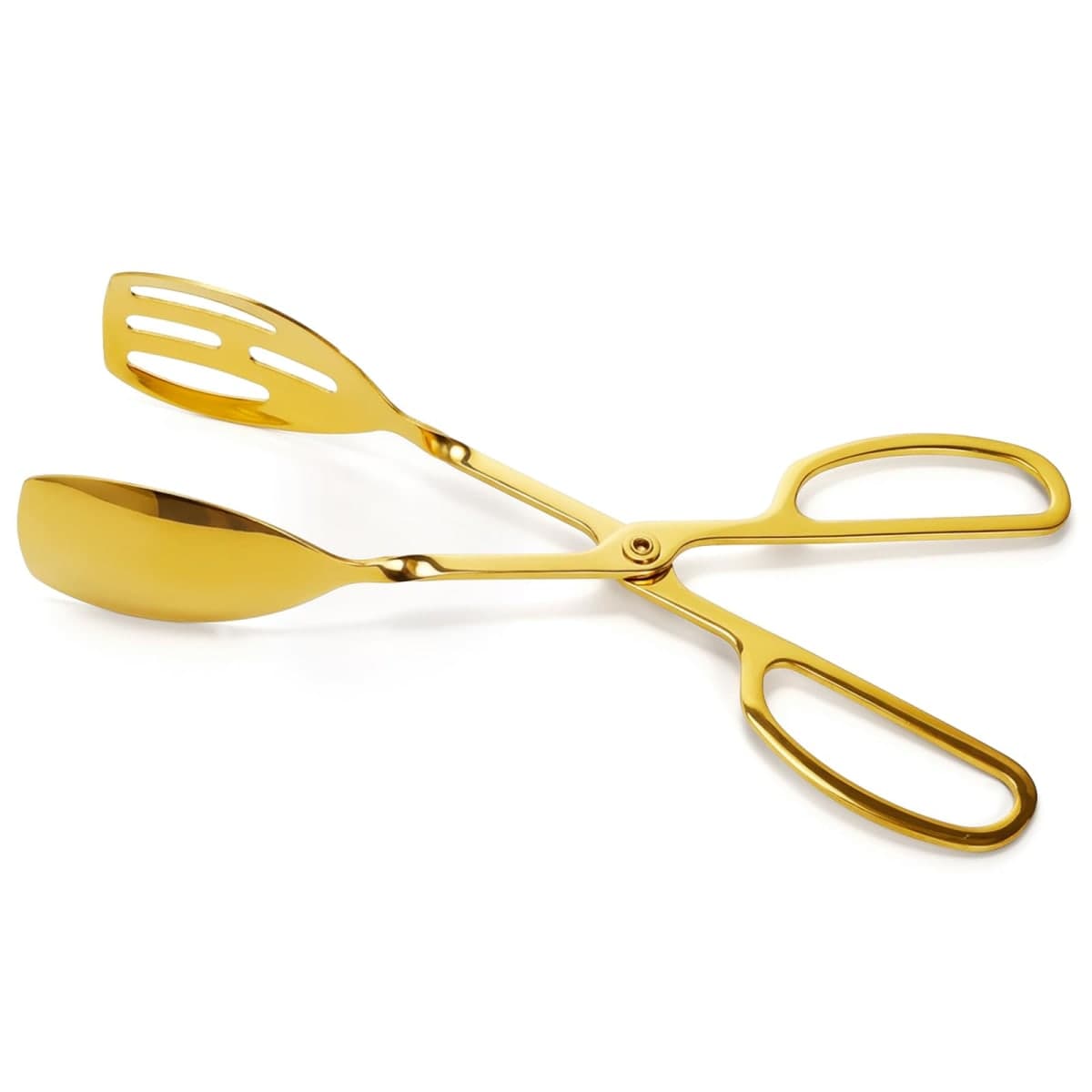 Jucoan 2 Pack Stainless Steel Gold ServingTongs, Buffet Salad Serving Tongs thumbnail 4