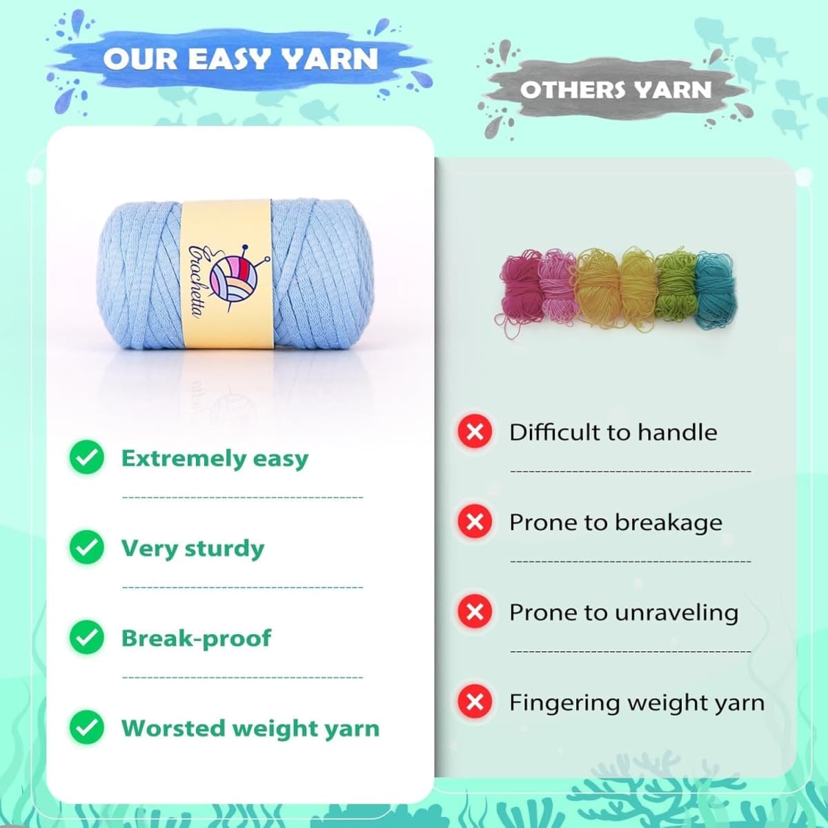 Crochetta Crochet Kit for Beginners, Beginner Crochet Animal Kits for Adults with Step-by-Step Video Tutorials, DIY Knitting & Crocheting Craft Hobbies Supplies, 2 Pack Frog Amigurumi(40%+ Yarn) thumbnail 2