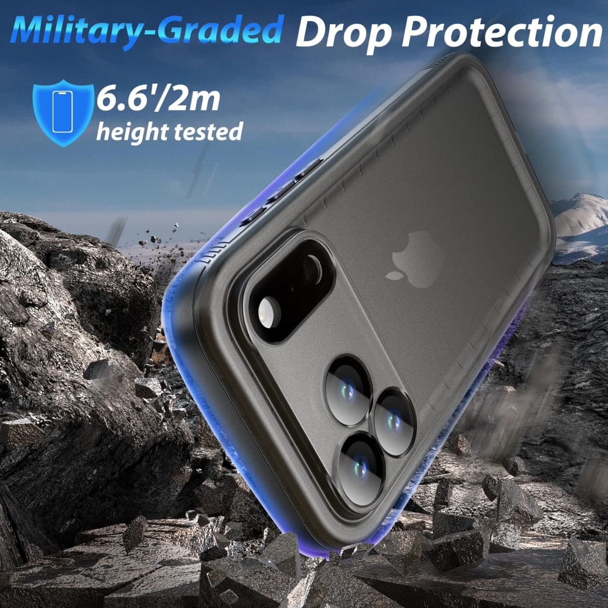 SPORTLINK for iPhone 17 Pro Max Waterproof Case, IP68 Certified 6.6ft Drop Proof Shockproof, Full Body Heavy Duty Rugged with 9H Screen Protector, Underwater Ready, Dustproof & Lanyard thumbnail 3