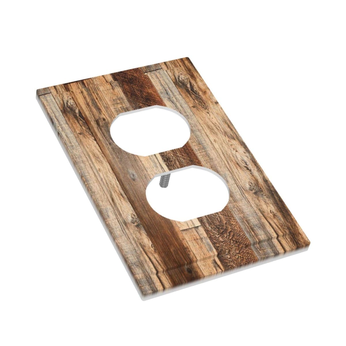 Spshian Outlet Covers Rustic Brown Wood Vintage Plank 1 Gang Duplex Light Switch Cover Plate Decorative Wall Plates Electrical Switchplate Receptacle Cover for Farmhouse Cabin Home Decor thumbnail 3