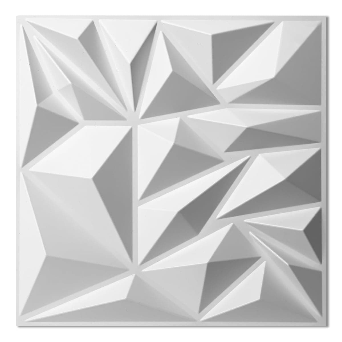 Art3d 3D Diamond Wall Panels White thumbnail 2