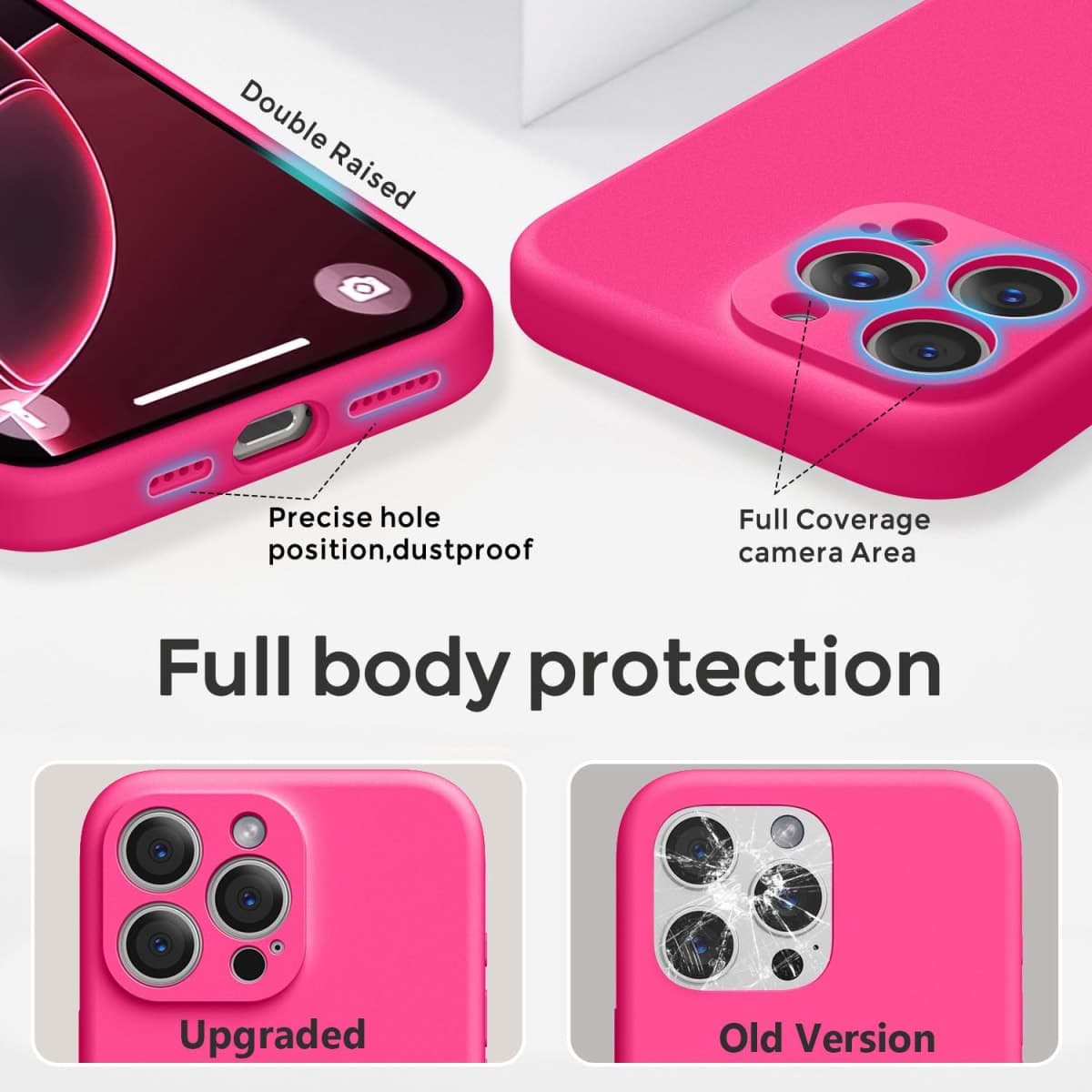 Ktele Magnetic for iPhone 16 Pro Case [Compatible with Magsafe] [Premium Silicone Satin-Smooth Touch] Slim Shockproof Anti-Scratch Microfiber Lining Case, 6.3 inch, Hot Pink thumbnail 5