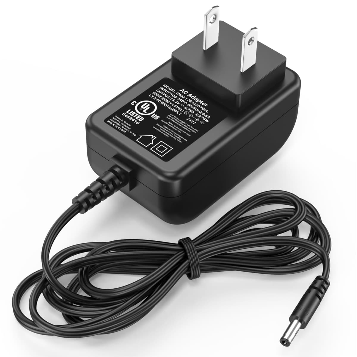 HIENADTOR Charger for Shark VACMOP VM200 VM200C VC205 Hard Floor Vacuum Mop, 6 FT Power Cord, 2 Power Plugs, Compatible with Shark VACMOP VM200 VM200C VC205, Proprietary Connector, Black — image 1
