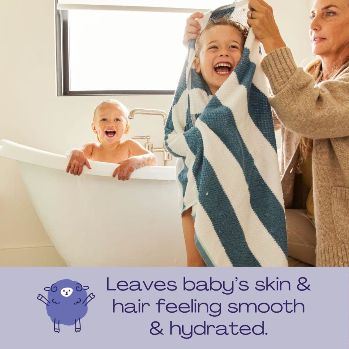 Hello Bello Ultra-Hydrating Baby Shampoo & Body Wash, Soft Lavender Scent, Tear Free & Safe for Sensitive Skin, Dermatologist Tested & Pediatrician Approved, 10oz Bottle thumbnail 2