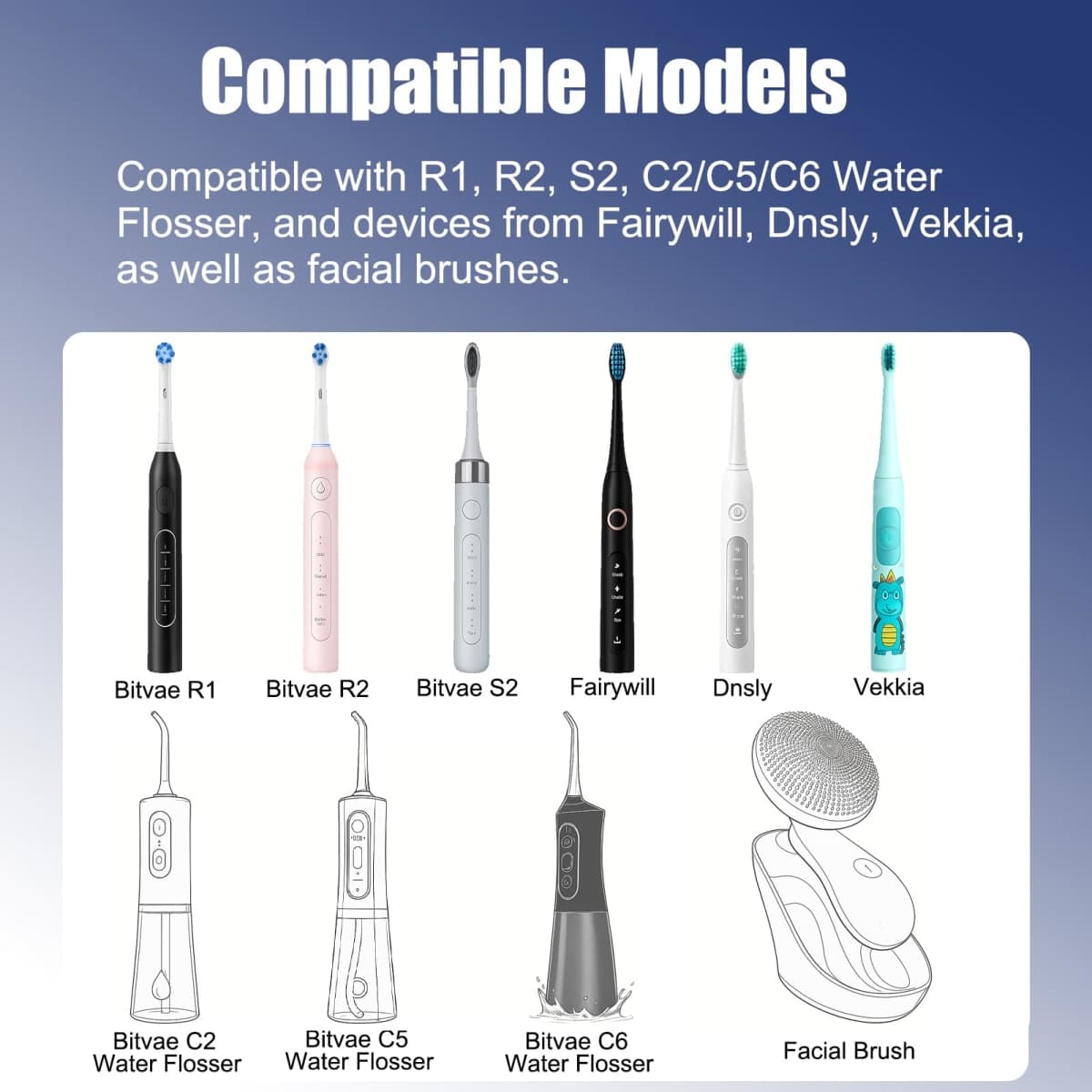 AZJCKEW USB Charger Cable Compatible with Bitvae D2 R1 R2 S2 Fairywill 917 508 507 D1 D3 D7 D8 7AM2M AM105 AM110 Sonic Toothbrush, DC 3.5mm USB Charging Cord, 5FT Black Cable thumbnail 3