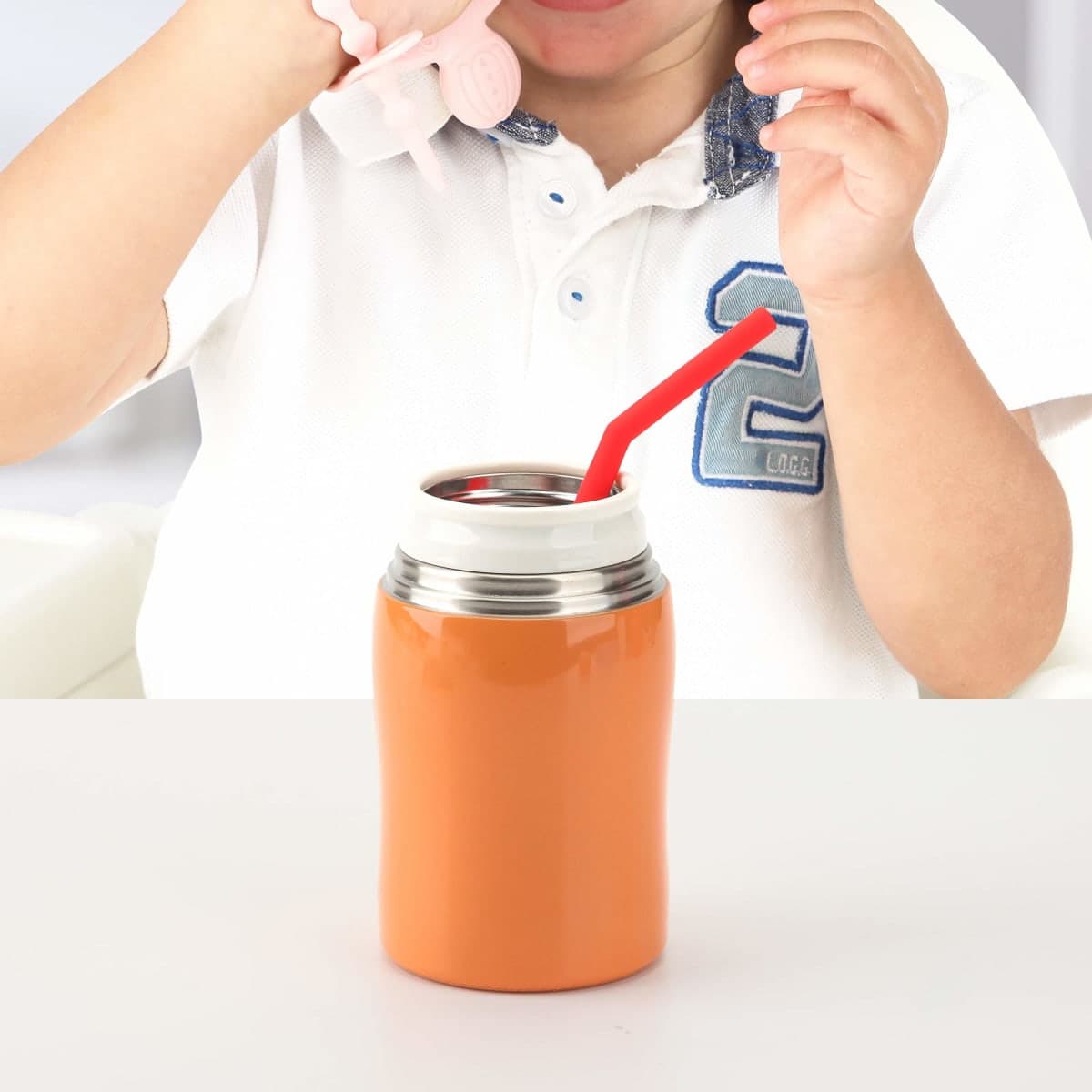 Reusable Silicone Straws for Toddlers & Kids - 6 pcs Flexible Short Drink 6.6" Straws for 6-10 oz Yeti/Rtic/Ozark Tumblers & 2 Cleaning Brushes - BPA Free, no Rubber Tast thumbnail 3