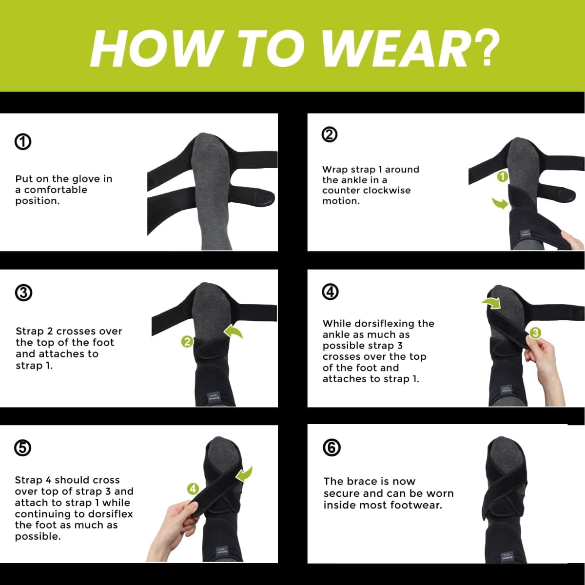 Bukihome Adjustable AFO Foot Drop Brace - Foot Support for Walking with Shoes, Socks, or Barefoot - Relieves Foot Drop, Plantar Fasciitis, Stroke & MS Recovery - Unisex（Right） thumbnail 5