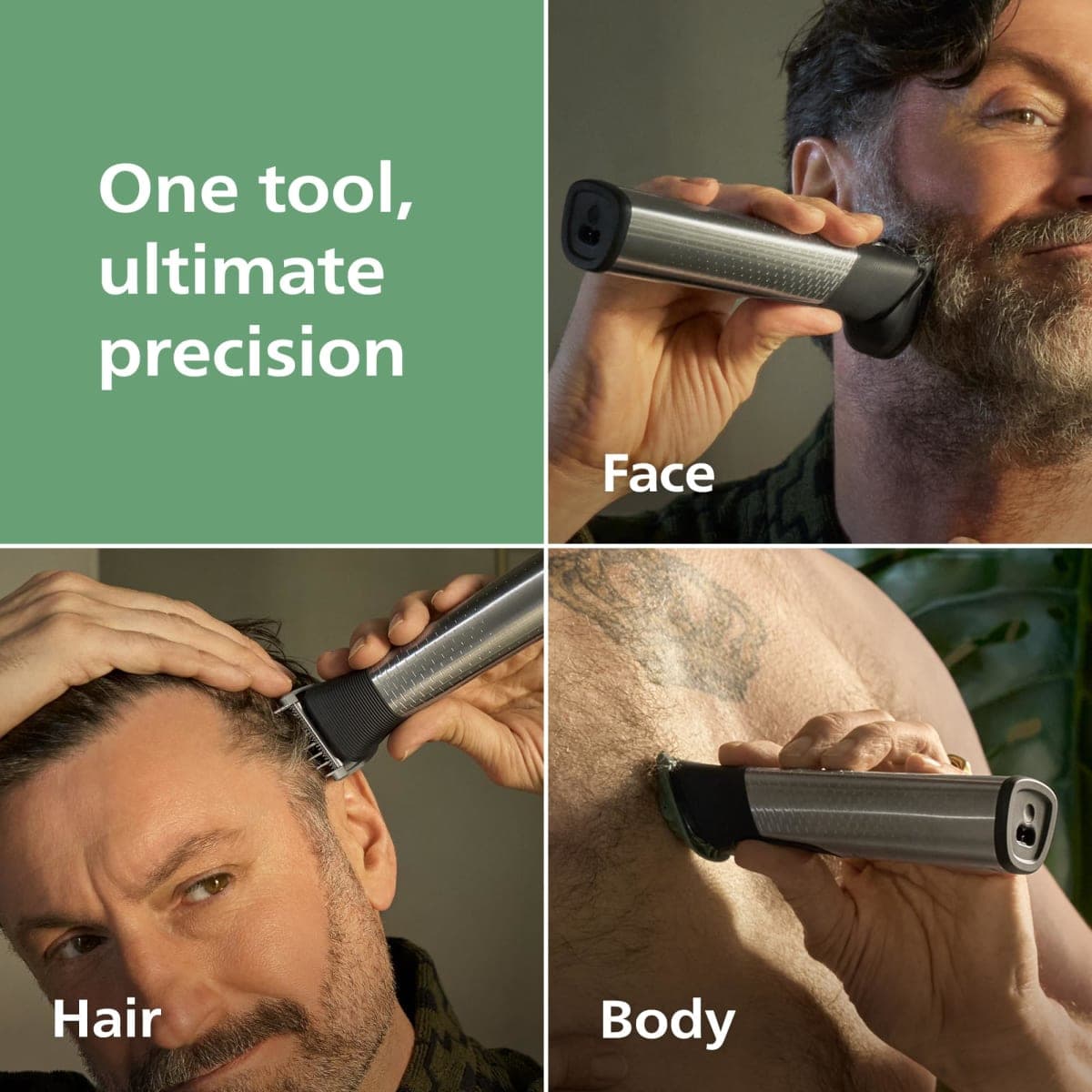 Norelco Philips All-in-One 9000 Series 23-Piece Trimmer - Electric Shaver and Clipper for Face, Beard, Head & Body, Self-Sharpening Full Metal Blades, 29 Length Settings (0.5-16 mm), MG9575/49 thumbnail 2