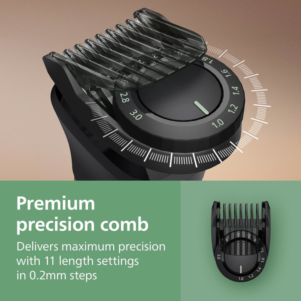 Norelco Philips All-in-One 9000 Series 23-Piece Trimmer - Electric Shaver and Clipper for Face, Beard, Head & Body, Self-Sharpening Full Metal Blades, 29 Length Settings (0.5-16 mm), MG9575/49 thumbnail 5