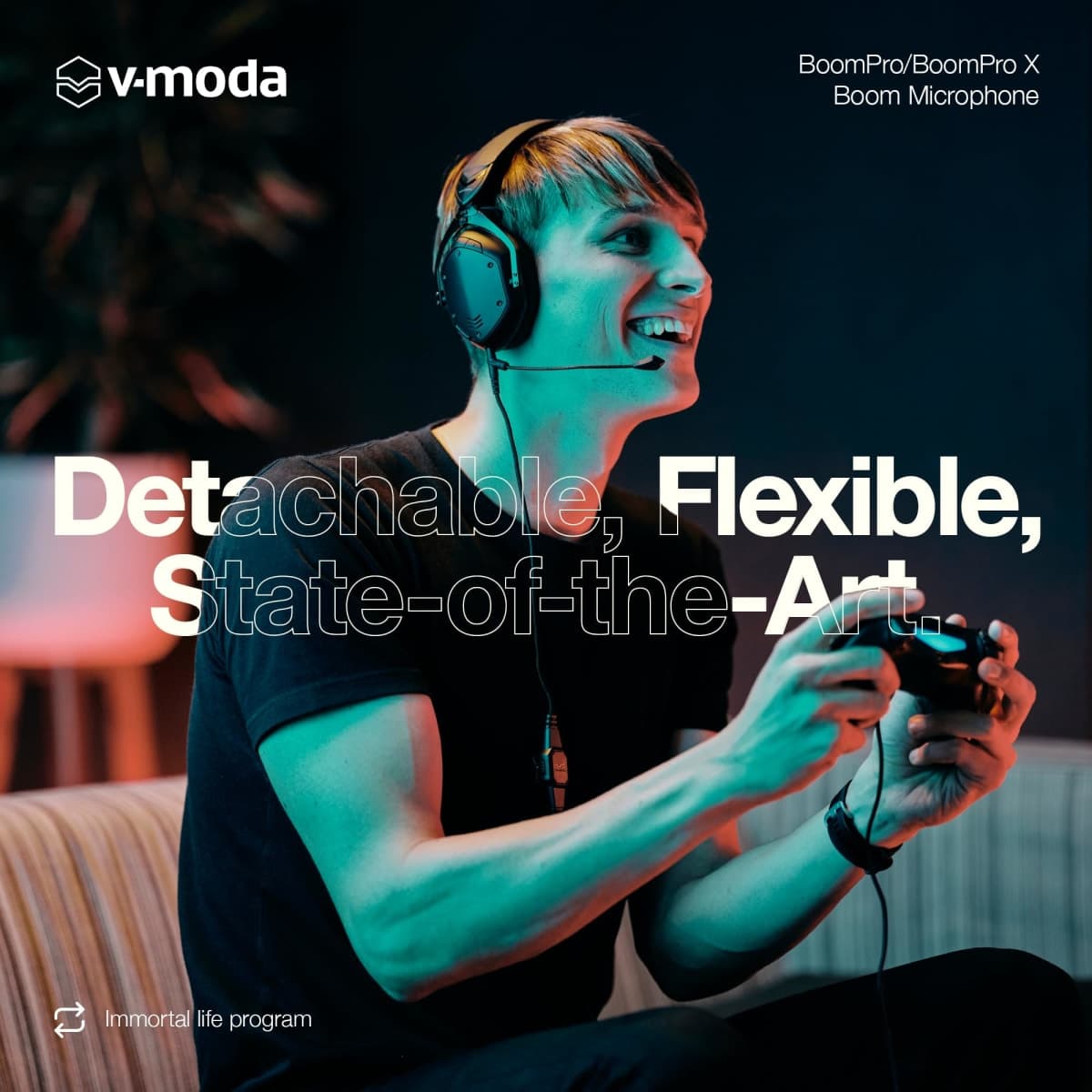 V-MODA BoomPro Microphone for Gaming & Communication - Black thumbnail 3