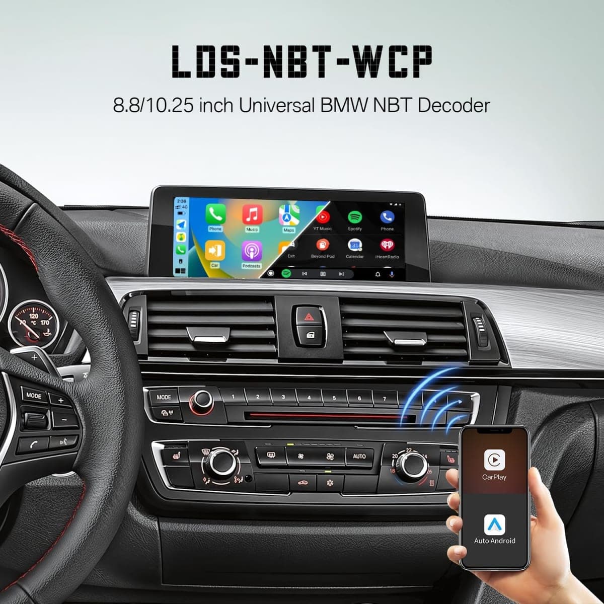 Wireless CarPlay Android Auto Adapter for BMW NBT 1 2 3 4 5 6 7 Series X1 X3 X4 X5 X6 2012–2016 Retrofit Decoder Support Mirrorlink, Rear Camera and OEM Car Functions thumbnail 5