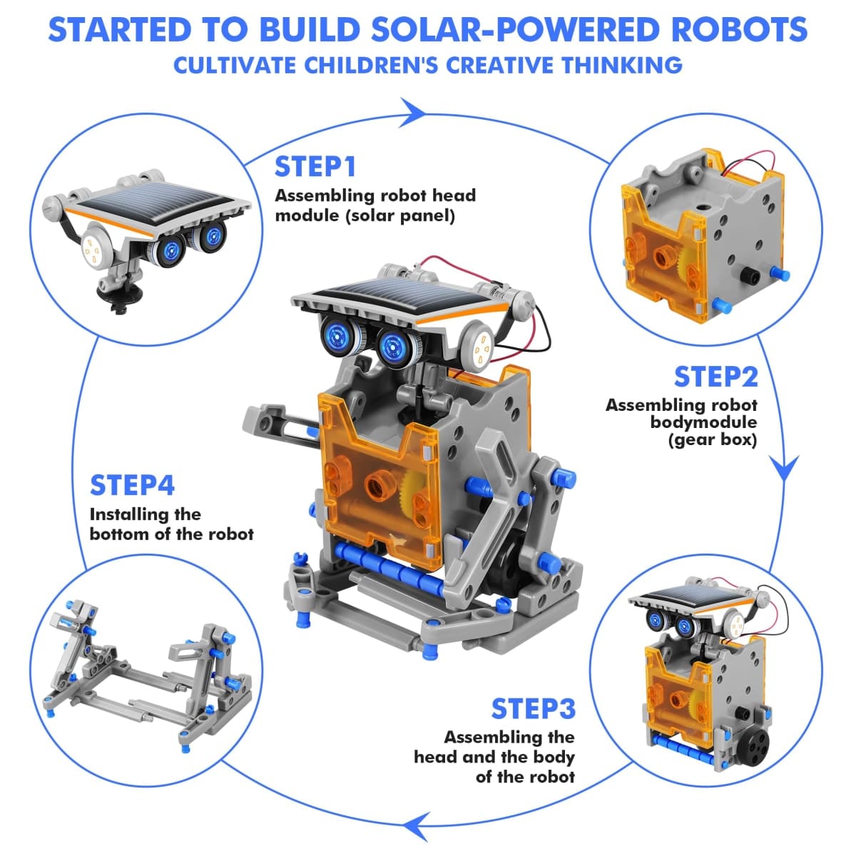 Bottleboom STEM 13-in-1 Education Solar Power Robots Toys for Boys Age 8-12, Educational Toy Science Kits for Kids Experiment Robotics Set Birthday Gifts for 8 9 10 11 12 Years Old thumbnail 2