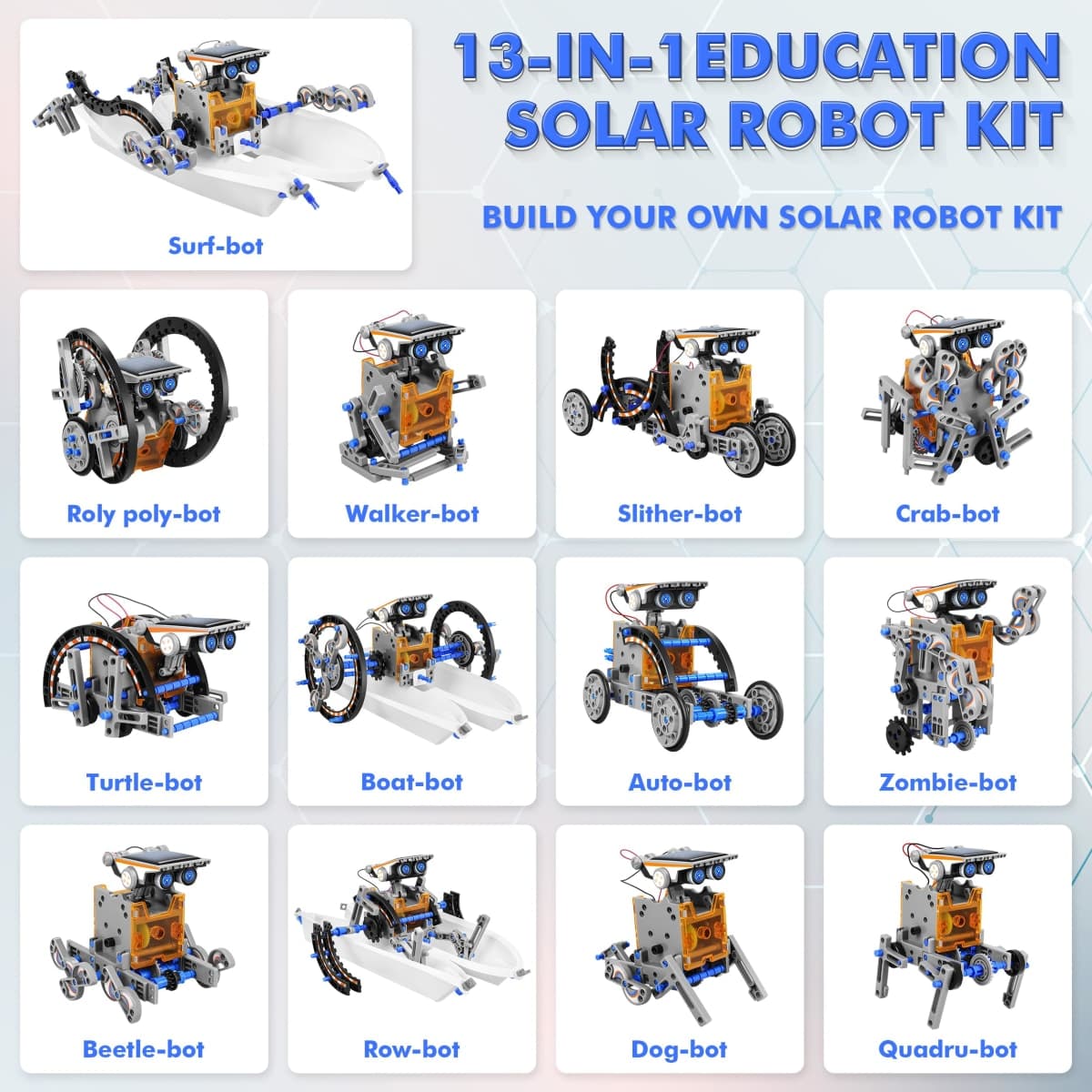 Bottleboom STEM 13-in-1 Education Solar Power Robots Toys for Boys Age 8-12, Educational Toy Science Kits for Kids Experiment Robotics Set Birthday Gifts for 8 9 10 11 12 Years Old thumbnail 3