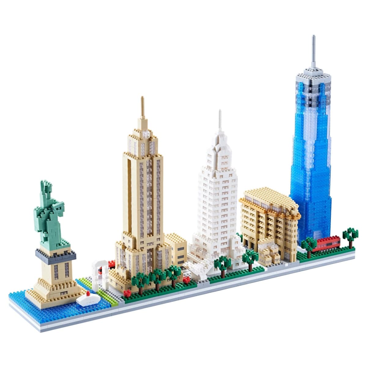 DAFDAG New York Skyline City Building Micro Building Block Set, Home and Office Decoration, Creative Gift for Adults（3452 PCS）