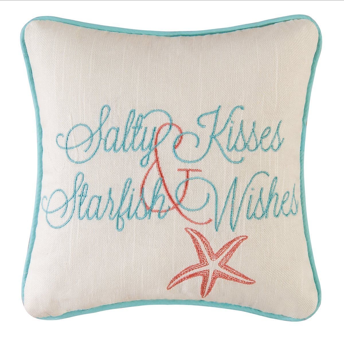 C&F Home 10" Embroidery Pillow, Salty Kisses Starfish — image 1