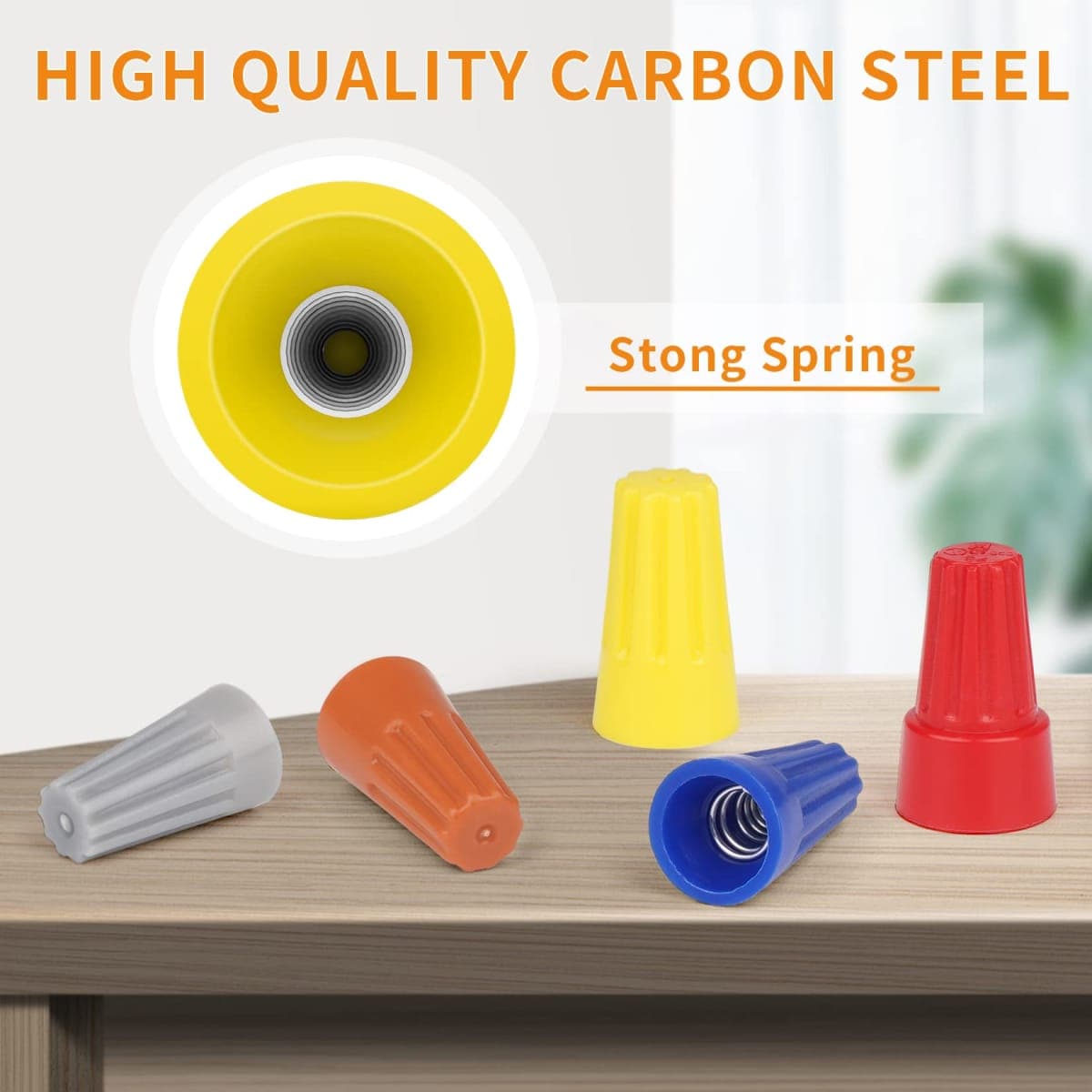 Crweety 600Pcs Wire Connectors Nuts 0.96"X0.54" Inches Electric Wire Caps Insulating Insert Twist Electrical Wire Connectors Yellow Wire Assortment Nuts for Quick Connection thumbnail 3