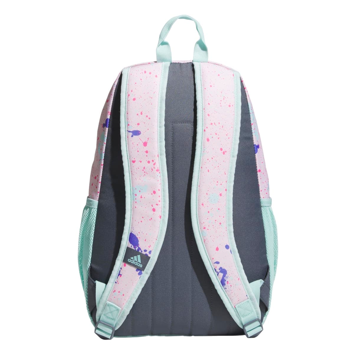 adidas Creator 2.0 Backpack (21l) Durable Small Athletic Laptop Bag, Splatter Sandy Pink/Semi Flash Aqua Blue, OSFA, Creator School Backpack for Girls & Boys — Durable Bookbag thumbnail 5