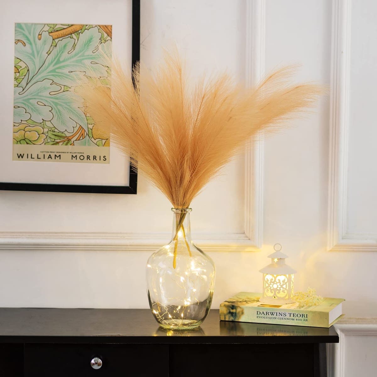Hewory Large Glass Vase for Decor, 12in Clear Tall Farmhouse Decorative Floor Vase, Round Bubble Balloon Glass Jug Vases for Coffee Table Fireplace Mantel Entryway Living Room Bedroom Kitchen thumbnail 2
