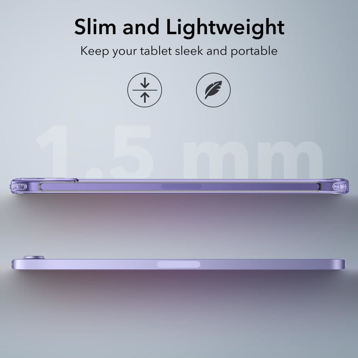 ESR for iPad mini 7 A17 Pro Case, iPad mini 7th/6th Generation Case (2024/2021), Slim and Light, Shock and Drop Protection, Yellowing Resistant, Supports Pencil Pro & Pencil (USB-C), Purple Clear thumbnail 3