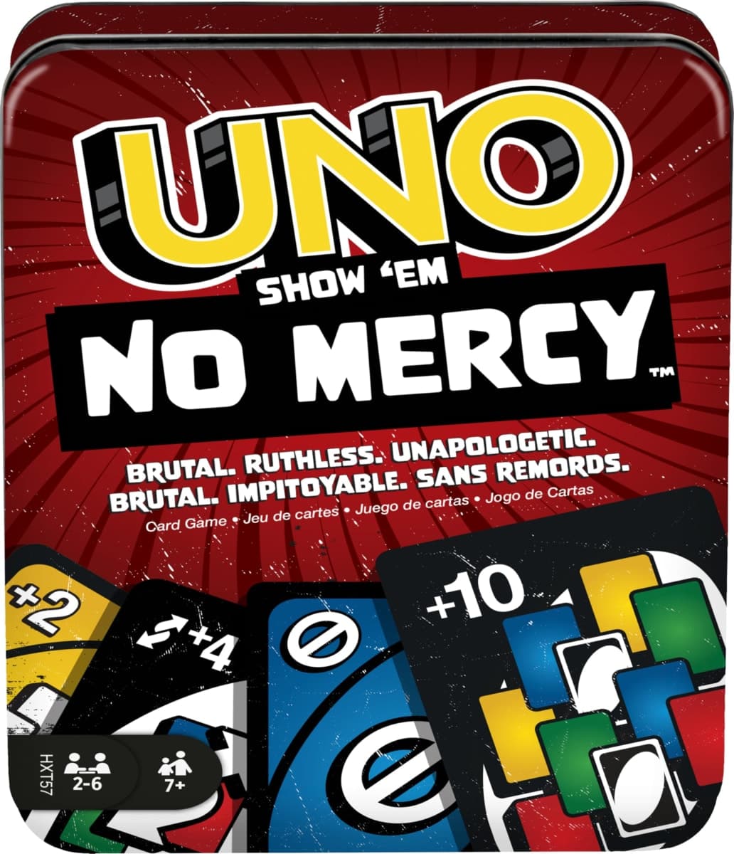 Mattel Games UNO Show ‘em No Mercy Card Game in Storage Tin,Ages 7+ — image 1