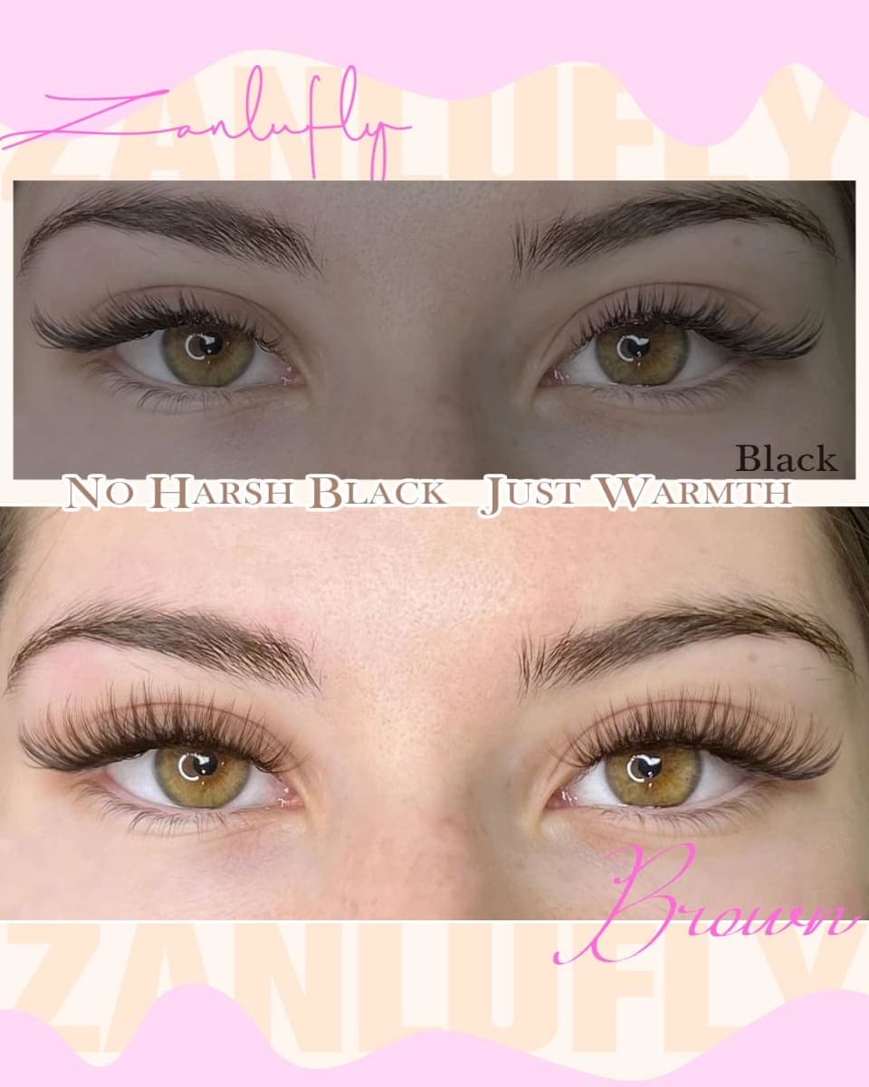 Brown Lash Clusters Cat Eye Lashes Light Volume Eyelash Clusters Dark Brown Lash Extension zanlufly Left & Right Cluster Eyelash Extensions Clear Band Cluster Lashes 10-16mm DIY Individual Lashes thumbnail 3