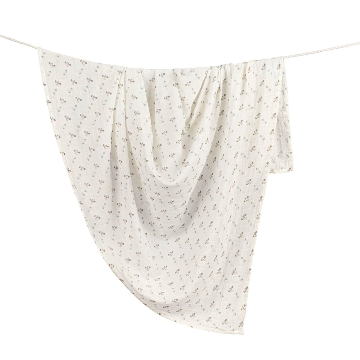 Crane Baby 100% Organic Cotton Poppy Single Baby Swaddle Wrap for Boys and Girls, Gender Neutral Newborn Swaddling Blanket, Baby Registry and Gift, 47 x 47 inches