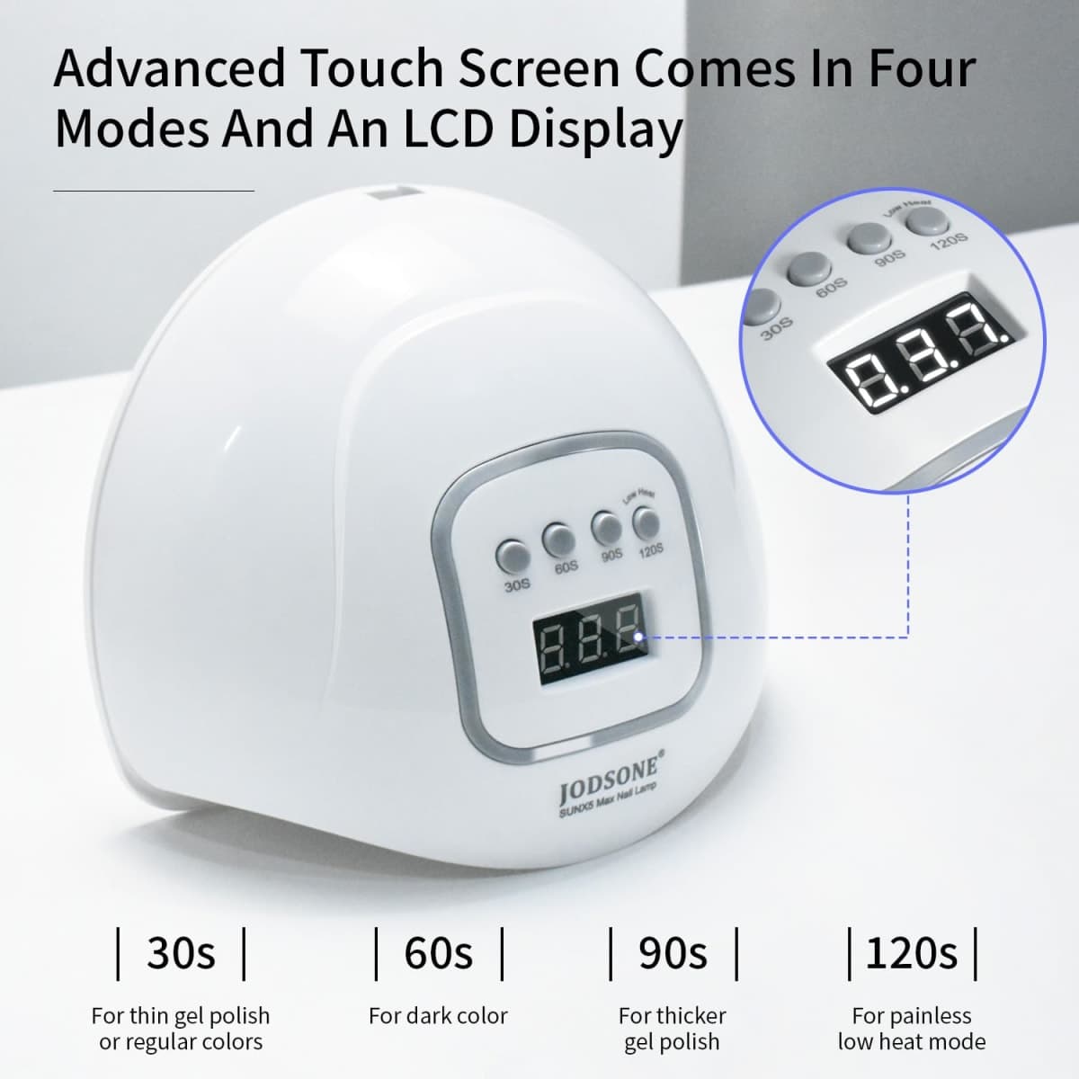 JODSONE U V LED Nail Lamp, Nail Dryer for Gel Polish, Nail Lamp Led Nail Light for Gel Nails with Automatic Sensor & 4 Timers thumbnail 2