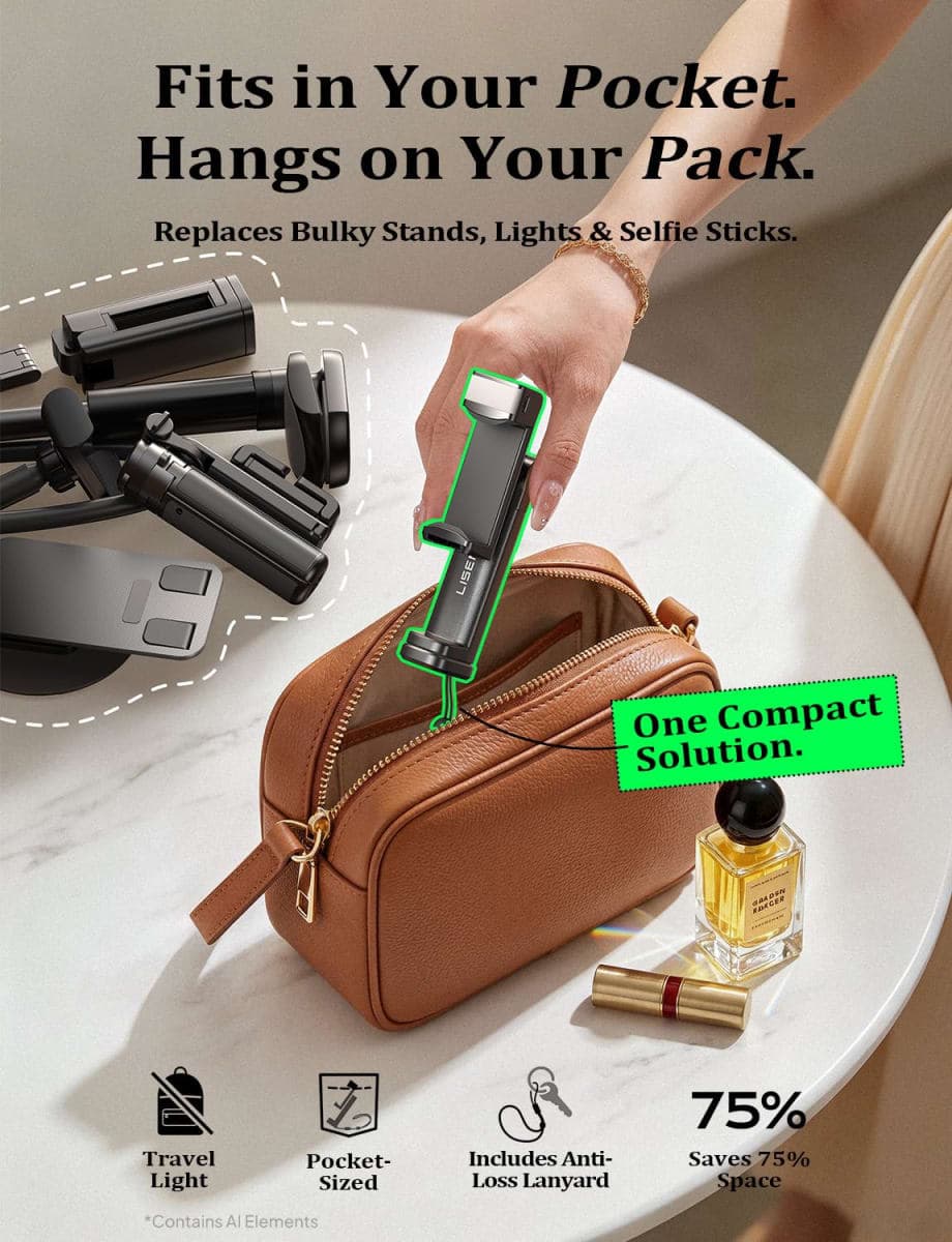LISEN Airplane Phone Holder Mount with Light Handsfree for Plane Seat Back Airplane Travel Essentials Gadgets Flying Long Flight Travel Accessories for Women Men Cruise Ship Essentials 2026 thumbnail 2